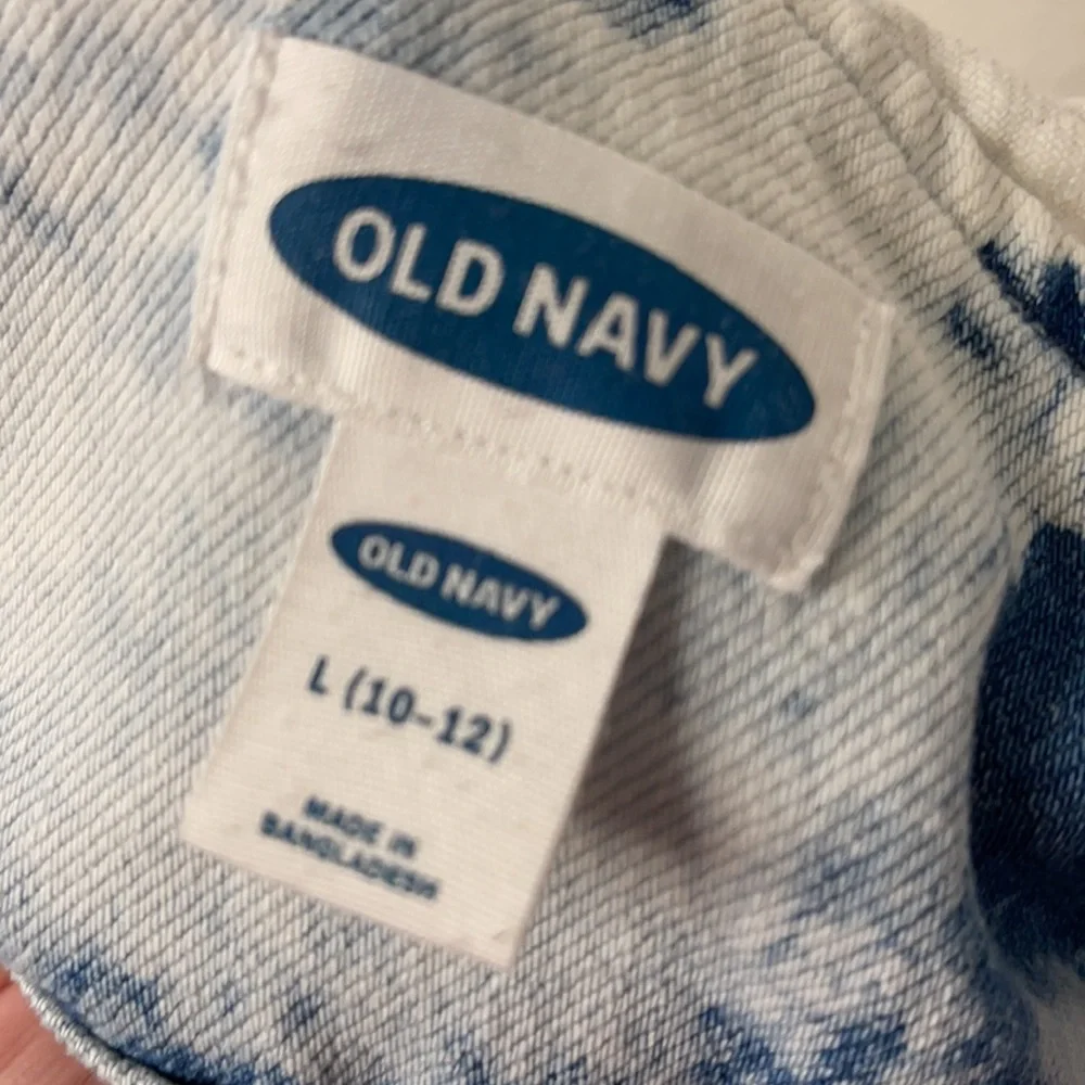 Old Navy acid  wash overall shorts L